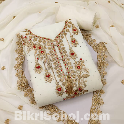 Embroidery & Stone Work Georgette Kameez Set